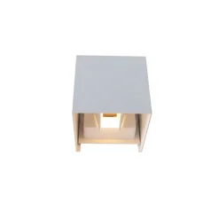 QAZQA Gartenbeleuchtung|Led-Außenleuchten*Außenwandleuchte weiß inkl. LED 2-flammig IP54 - Edwin