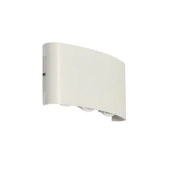 QAZQA Gartenbeleuchtung|Led-Außenleuchten*Außenwandleuchte weiß inkl. LED 6-flammig IP54 - Silly