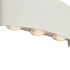 QAZQA Gartenbeleuchtung|Led-Außenleuchten*Außenwandleuchte weiß inkl. LED 6-flammig IP54 - Silly