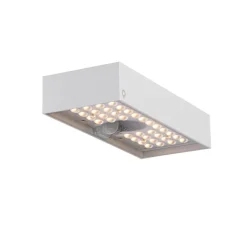 QAZQA Gartenbeleuchtung|Led-Außenleuchten*Außenwandleuchte weiß mit Abblendlicht und Solarsensor - Kayo