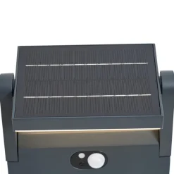 QAZQA Gartenbeleuchtung|Led-Außenleuchten*Außen-Wegeleuchte Dunkelgrau mit Bewegungssensor 60cm IP54 Solar - Judge