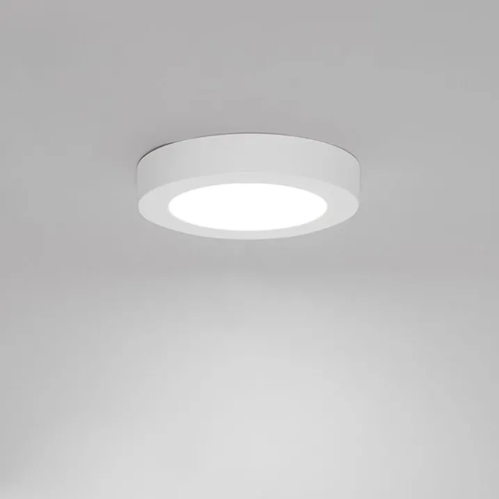 QAZQA Badezimmerlampen|Led-Außenleuchten*Aufbau- oder Einbaustrahler weiß 14 cm inkl. LED 3-Stufen-Dim-to-Warm mit Dip-Schalter - Trans