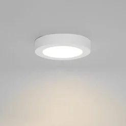 QAZQA Badezimmerlampen|Led-Außenleuchten*Aufbau- oder Einbaustrahler weiß 14 cm inkl. LED 3-Stufen-Dim-to-Warm mit Dip-Schalter - Trans