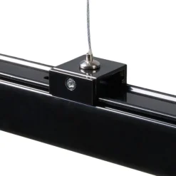 QAZQA Deckenstrahler|Aufbaustrahler*Aufhängeset für 3-Phasen Schiene schwarz - 3-phasig