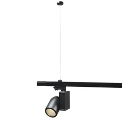 QAZQA Deckenstrahler|Aufbaustrahler*Aufhängeset für 3-Phasen Schiene schwarz - 3-phasig