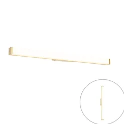 QAZQA Badezimmerlampen|Led-Wandleuchten*Badezimmer Wandleuchte Messing 92 cm inkl. LED IP44 - Cascada