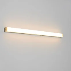 QAZQA Badezimmerlampen|Led-Wandleuchten*Badezimmer Wandleuchte Messing 92 cm inkl. LED IP44 - Cascada