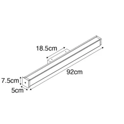 QAZQA Badezimmerlampen|Led-Wandleuchten*Badezimmer Wandleuchte Messing 92 cm inkl. LED IP44 - Cascada