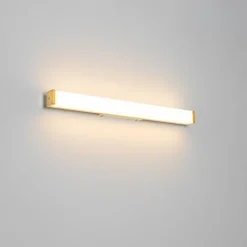 QAZQA Badezimmerlampen|Led-Wandleuchten*Badezimmer Wandleuchte Messing 62 cm inkl. LED IP44 - Cascada