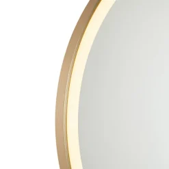 QAZQA Badezimmerlampen|Spiegel Mit Beleuchtung*Badezimmerspiegel Gold 70 cm inkl. LED mit Touchdimmer - Miral