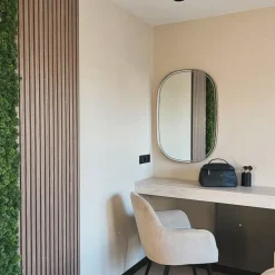 QAZQA Professional Badezimmerlampen|Spiegel Mit Beleuchtung*Badezimmerspiegel Gold inkl. LED mit Touchdimmer oval - Miral