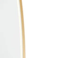 QAZQA Professional Badezimmerlampen|Spiegel Mit Beleuchtung*Badezimmerspiegel Gold inkl. LED mit Touchdimmer oval - Miral