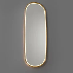 QAZQA Badezimmerlampen|Spiegel Mit Beleuchtung*Badezimmerspiegel Roségold inkl. LED und Touchdimmer - Geraldien