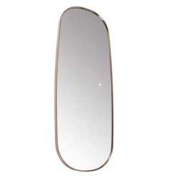 QAZQA Badezimmerlampen|Spiegel Mit Beleuchtung*Badezimmerspiegel Roségold inkl. LED und Touchdimmer - Geraldien