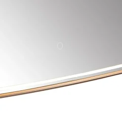 QAZQA Badezimmerlampen|Spiegel Mit Beleuchtung*Badezimmerspiegel Roségold inkl. LED und Touchdimmer - Geraldien