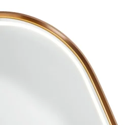 QAZQA Badezimmerlampen|Spiegel Mit Beleuchtung*Badezimmerspiegel Roségold inkl. LED und Touchdimmer - Geraldien