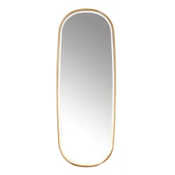 QAZQA Badezimmerlampen|Spiegel Mit Beleuchtung*Badezimmerspiegel Roségold inkl. LED und Touchdimmer - Geraldien