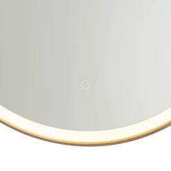 QAZQA Badezimmerlampen|Spiegel Mit Beleuchtung*Badezimmerspiegel Roségold 70 cm inkl. LED mit Touchdimmer - Miral