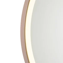 QAZQA Badezimmerlampen|Spiegel Mit Beleuchtung*Badezimmerspiegel Roségold 70 cm inkl. LED mit Touchdimmer - Miral