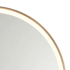 QAZQA Badezimmerlampen|Spiegel Mit Beleuchtung*Badezimmerspiegel Roségold 70 cm inkl. LED mit Touchdimmer - Miral