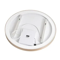 QAZQA Badezimmerlampen|Spiegel Mit Beleuchtung*Badezimmerspiegel Roségold 70 cm inkl. LED mit Touchdimmer - Miral