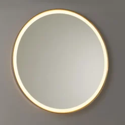 QAZQA Badezimmerlampen|Spiegel Mit Beleuchtung*Badezimmerspiegel Roségold 70 cm inkl. LED mit Touchdimmer - Miral