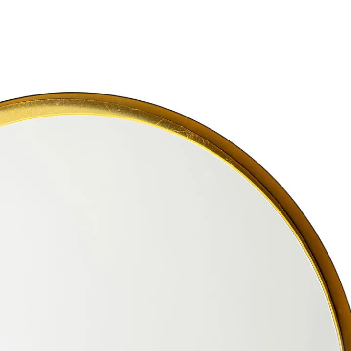 QAZQA Badezimmerlampen|Spiegel Mit Beleuchtung*Badezimmerspiegel schwarz mit Gold inkl. LED und Touchdimmer - Pim