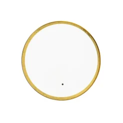 QAZQA Badezimmerlampen|Spiegel Mit Beleuchtung*Badezimmerspiegel schwarz mit Gold inkl. LED und Touchdimmer - Pim