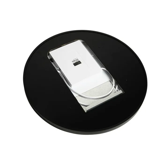 QAZQA Badezimmerlampen|Spiegel Mit Beleuchtung*Badezimmerspiegel schwarz mit Gold inkl. LED und Touchdimmer - Pim