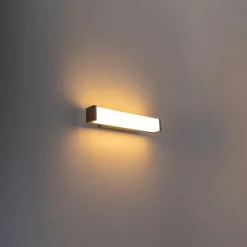 QAZQA Badezimmerlampen|Led-Wandleuchten*Badezimmerwandleuchte Stahl 32 cm inkl. LED IP44 - Cascada