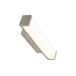 QAZQA Badezimmerlampen|Led-Wandleuchten*Badezimmerwandleuchte Stahl 32 cm inkl. LED IP44 - Cascada