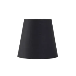 QAZQA Lampenschirme*Baumwollklemmschirm schwarz 12 cm rund mit goldener Innenseite