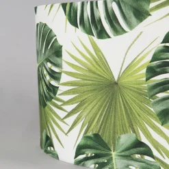 QAZQA Lampenschirme*Baumwoll-Lampenschirm Blattdesign Rund 35/35/20 - Leaf