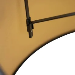 QAZQA Lampenschirme*Baumwolllampenschirm schwarz 40/45/25 mit goldener Innenseite