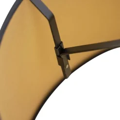 QAZQA Lampenschirme*Baumwolllampenschirm schwarz 35/30/20 mit goldenem Interieur