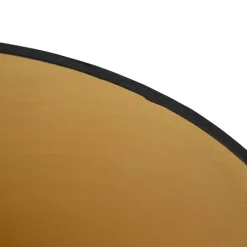 QAZQA Lampenschirme*Baumwolllampenschirm schwarz 40/35/22 mit goldener Innenseite