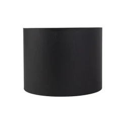 QAZQA Lampenschirme*Baumwoll-Lampenschirm schwarz rund 18/18/14