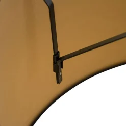 QAZQA Lampenschirme*Baumwolllampenschirm schwarz 45/50/28 mit goldener Innenseite