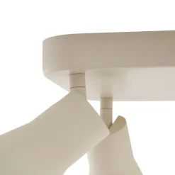 QAZQA Küchenlampen|Esszimmerlampen*Beige GU10 Deckenstrahler 50 mm quadratisch 4-flammig - Stanley