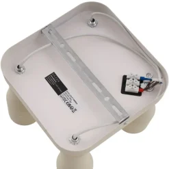 QAZQA Küchenlampen|Esszimmerlampen*Beige GU10 Deckenstrahler 50 mm quadratisch 4-flammig - Stanley