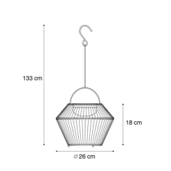 QAZQA Gartenbeleuchtung|Led-Außenleuchten*Böhmische Tischleuchte Beige inkl. LED 3-Stufen-Dimmbar IP54 Solar Wiederaufladbar - Duco