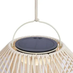 QAZQA Gartenbeleuchtung|Led-Außenleuchten*Böhmische Tischleuchte Beige inkl. LED 3-Stufen-Dimmbar IP54 Solar Wiederaufladbar - Duco