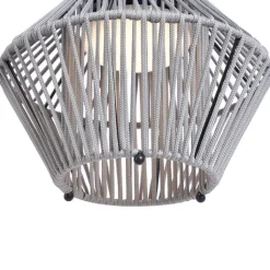 QAZQA Gartenbeleuchtung|Led-Außenleuchten*Böhmische Tischleuchte Grau inkl. LED 3-Stufen-Dimmbar IP54 Solar Wiederaufladbar - Duco