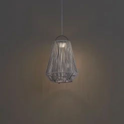 QAZQA Gartenbeleuchtung|Led-Außenleuchten*Böhmische Tischleuchte Grau inkl. LED 3-Stufen-Dimmbar IP54 Solar Wiederaufladbar - Duca