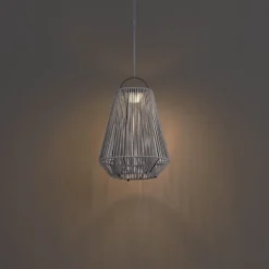 QAZQA Gartenbeleuchtung|Led-Außenleuchten*Böhmische Tischleuchte Grau inkl. LED 3-Stufen-Dimmbar IP54 Solar Wiederaufladbar - Duca