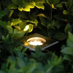 QAZQA Gartenbeleuchtung|Bodenstrahler Außen*Bodeneinbaustrahler für außen Edelstahl gebürstet 10,5 cm IP65 - Basic Square