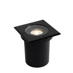 QAZQA Gartenbeleuchtung|Bodenstrahler Außen*Bodenstrahler für den Außenbereich, schwarz, quadratisch, verstellbar, IP65 – Delux