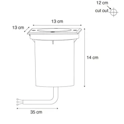 QAZQA Gartenbeleuchtung|Bodenstrahler Außen*Bodenstrahler für den Außenbereich, schwarz, quadratisch, verstellbar, IP65 – Delux