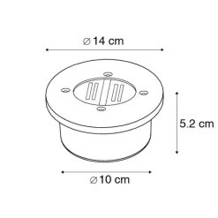 QAZQA Gartenbeleuchtung|Led-Außenleuchten*Bodenstrahler inkl. LED auf Solarenergie IP44 - Tiny