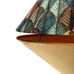 QAZQA Bogenlampen|Stehlampen*Bogenlampe aus Messing mit doppeltem, weißem Samtschirm, Blattdesign und Beige - XXL